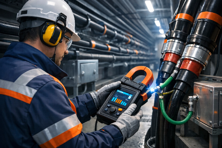 高压电缆接地状态带电评估系统