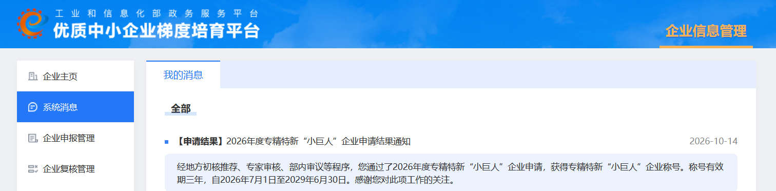 小巨人企业审核信息